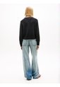 Saco Negro Amplio Ribeteado Con Logo En Intarsia Tommy Jeans de Tommy Hilfiger