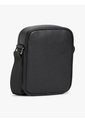 Bolso Negro Reporter De Cuero Granulada Tommy Hilfiger de Tommy Hilfiger