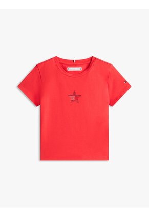 Camiseta Roja Extra Slim Con Logo De Estrella Tommy Hilfiger