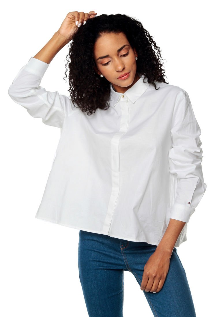 camisa blanca tommy hombre