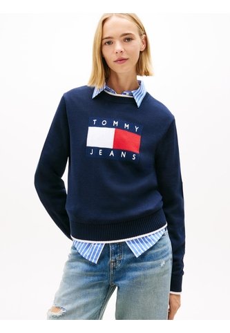 Saco Multicolor Amplio Ribeteado Con Logo En Intarsia Tommy Jeans Tommy Hilfiger