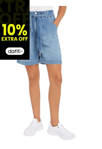 Pantalón Corto Acampanado Mujer Azul Tommy Hilfiger Tommy Hilfiger