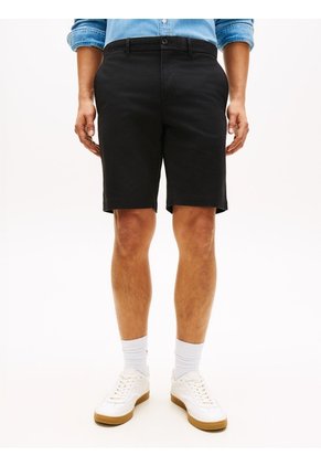 Bermudas Negro Chino Denton En Sarga Con Corte Recto Tommy Hilfiger