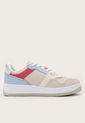 Tenis Lifestyle Beige-Celeste-Rojo Tommy Hilfiger Jeans   Basket de Tommy Hilfiger