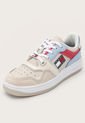 Tenis Lifestyle Beige-Celeste-Rojo Tommy Hilfiger Jeans   Basket de Tommy Hilfiger