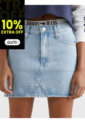 Minifalda De Jeans Izzie Con Parche Para Mujer Tommy Jeans Tommy Hilfiger