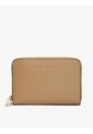 Billetera Beige Texturizada Con Cremallera Y Logo Tommy Hilfiger de Tommy Hilfiger