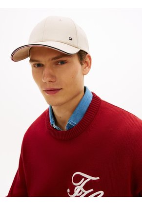 Gorra Beige De Béisbol Con Seis Paneles Y Logo Tommy Hilfiger