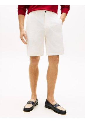 Bermudas Blanco Chino Dover Con Logo Bordado Tommy Hilfiger