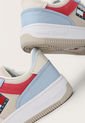Tenis Lifestyle Beige-Celeste-Rojo Tommy Hilfiger Jeans   Basket de Tommy Hilfiger