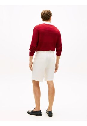 Bermudas Blanco Chino Dover Con Logo Bordado Tommy Hilfiger