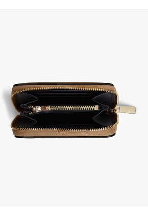 Billetera Beige Texturizada Con Cremallera Y Logo Tommy Hilfiger