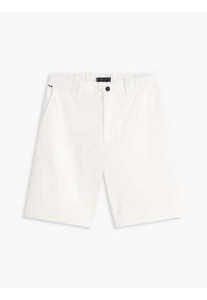Bermudas Blanco Chino Dover Con Logo Bordado Tommy Hilfiger