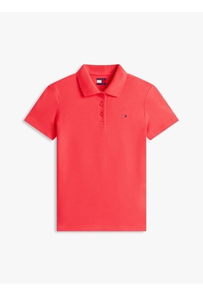 Polo Rojo Essential De Corte Slim Tommy Jeans