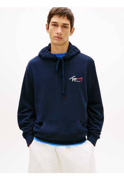 Buzo Multicolor Con Capota Y Logo Script Tommy Jeans