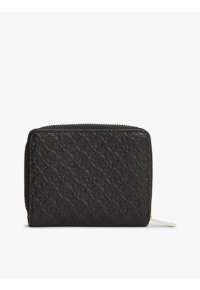 Billetera Negra Hilfiger Icon Con Solapa Y Cremallera Tommy Hilfiger