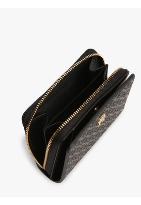 Billetera Negra Hilfiger Icon Con Solapa Y Cremallera Tommy Hilfiger
