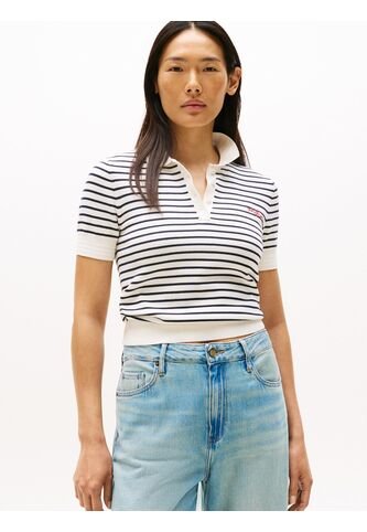 Saco Beige Tipo Polo Con Logo Tommy Hilfiger Tommy Hilfiger