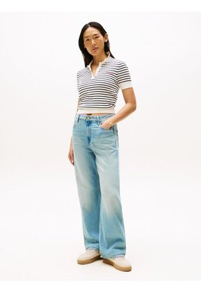 Saco Beige Tipo Polo Con Logo Tommy Hilfiger