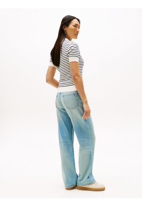 Saco Beige Tipo Polo Con Logo Tommy Hilfiger