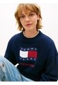 Saco Multicolor Holgado De Felpa Con Logo Ondulante Tommy Jeans de Tommy Hilfiger