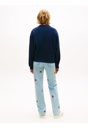 Saco Multicolor Holgado De Felpa Con Logo Ondulante Tommy Jeans