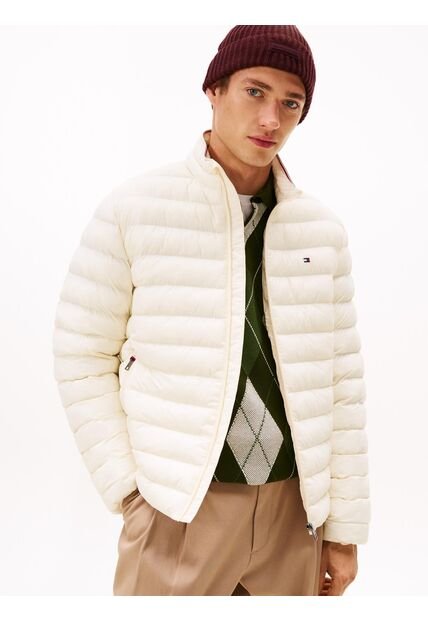 Chaqueta Blanca Plegable Repelente Al Agua Tommy Hilfiger