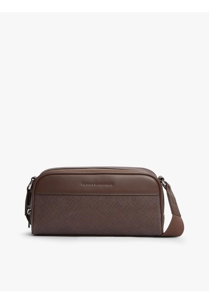 Bolso Marrón Cruzado Con Logo En Relieve Tommy Hilfiger