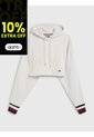 Hoodie Cropped Con Capucha Tommy Hilfiger X Shawn Mendes Mujer Blanco Tommy Hilfiger de Tommy Hilfiger