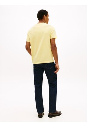 Camiseta Amarilla De Punto Con Logo Tommy Hilfiger