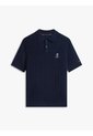 Polo Azul De Punto Trenzado Con Logo Bordado Tommy Hilfiger de Tommy Hilfiger