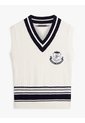 Chaleco Blanco Amplio Con Cuello En V Y Parche Tommy Hilfiger de Tommy Hilfiger
