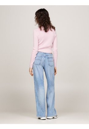 Saco Rosa Slim De Cuello Alto Y Mezcla De Lana Tommy Jeans