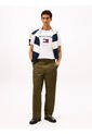 Camiseta Blanca De Cuello Redondo Con Logo Bordado Tommy Hilfiger de Tommy Hilfiger