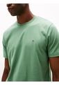 Camiseta Verde De Cuello Redondo Con Logo Bordado Tommy Hilfiger de Tommy Hilfiger