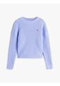 Saco Celeste Amplio De Punto Trenzado Tommy Hilfiger de Tommy Hilfiger