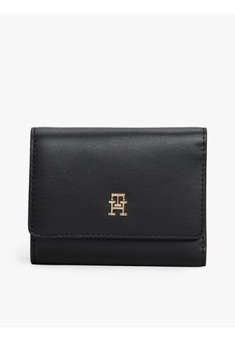 Billetera Negra Trifold Con Monograma TH Tommy Hilfiger Tommy Hilfiger