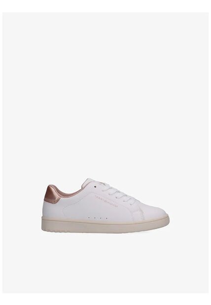 Tenis Blanco De Corte Bajo Con Cordones Tommy Hilfiger