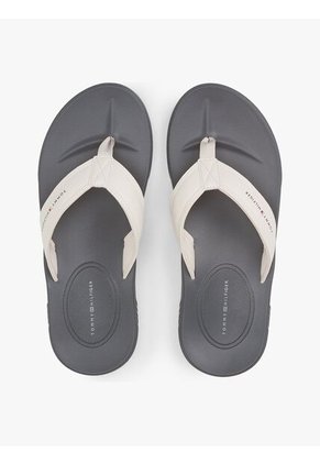 Sandalias Gris Con Logo En La Tira Tommy Hilfiger
