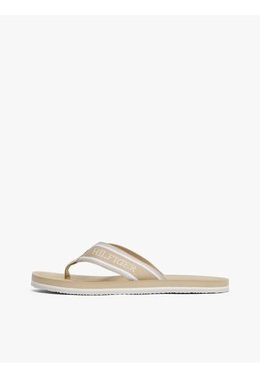 Sandalias Beige Con Logo Del Monotipo Hilfiger Tommy Hilfiger