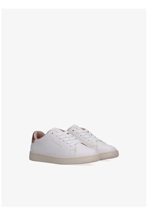 Tenis Blanco De Corte Bajo Con Cordones Tommy Hilfiger