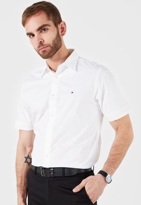 Camisa Blanco-Beige Tommy Hilfiger