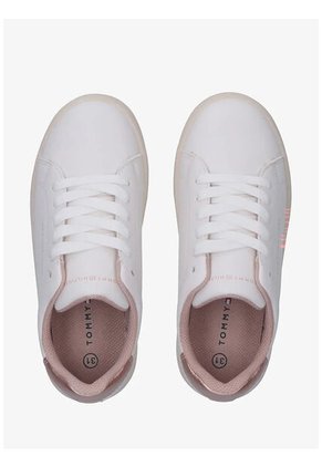 Tenis Blanco De Corte Bajo Con Cordones Tommy Hilfiger