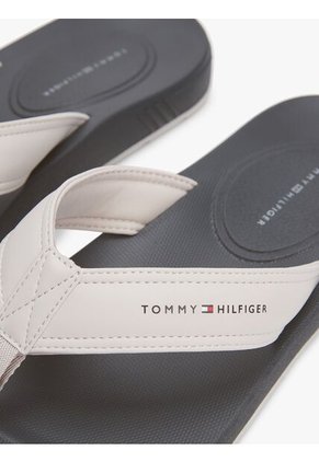 Sandalias Gris Con Logo En La Tira Tommy Hilfiger