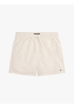 Traje Beige De Baño Corto De Medio Largo Con Estampado Tommy Hilfiger
