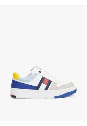 Tenis Multicolor Bajas Con Diseño De Bandera Lateral Tommy Hilfiger