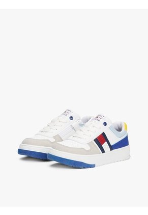 Tenis Multicolor Bajas Con Diseño De Bandera Lateral Tommy Hilfiger
