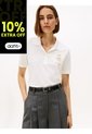 Polo Blanco De Corte Regular Con Escudo Bordado Tommy Hilfiger de Tommy Hilfiger
