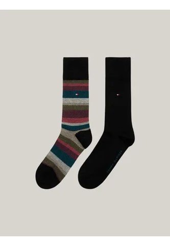 Pack Negro De 2 Medias Con Logo Tommy Hilfiger Tommy Hilfiger