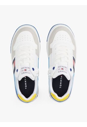 Tenis Multicolor Bajas Con Diseño De Bandera Lateral Tommy Hilfiger
